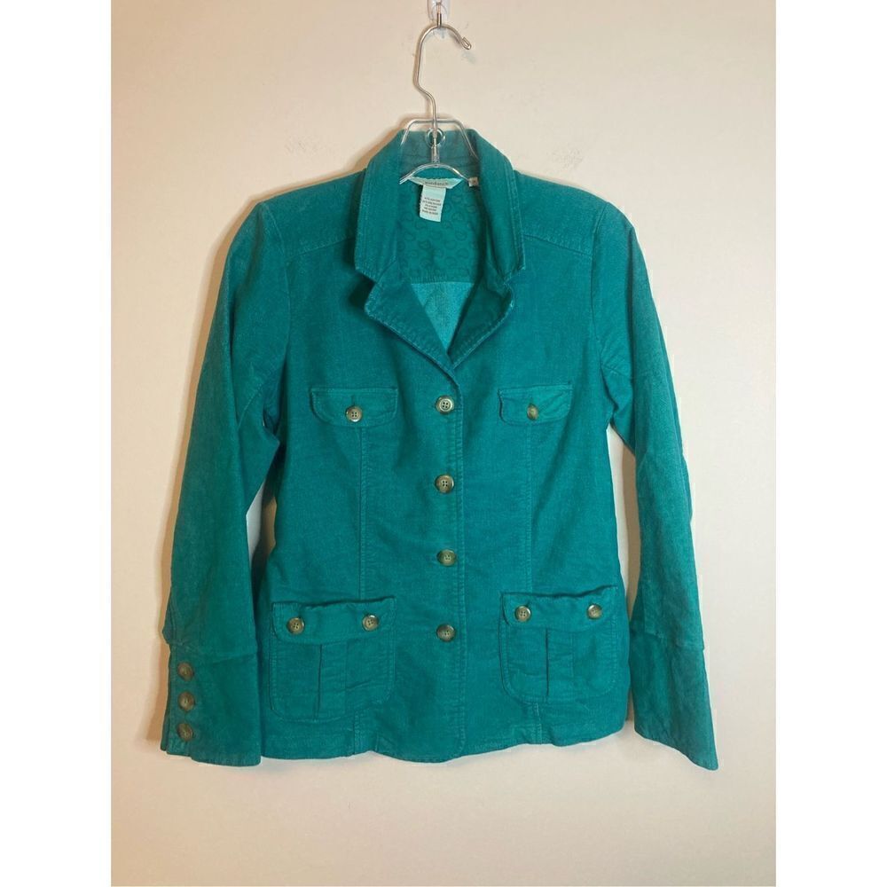 Sundance Turquoise Velvet Blazer Jacket Womens Small Pocket